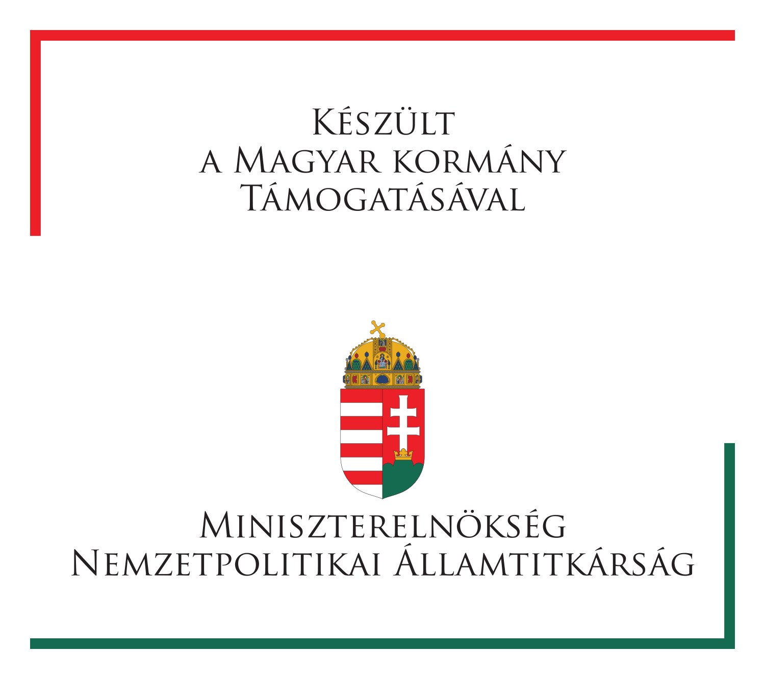 Készült a Magyar Kormány támogatásával logó